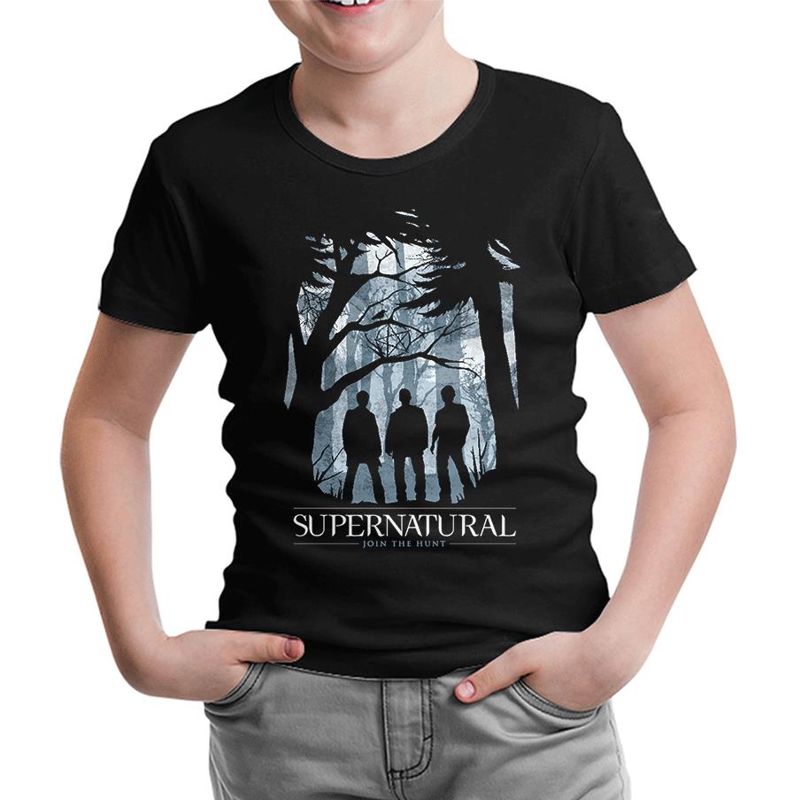 Supernatural - Join the Hunt II Siyah Çocuk Tshirt