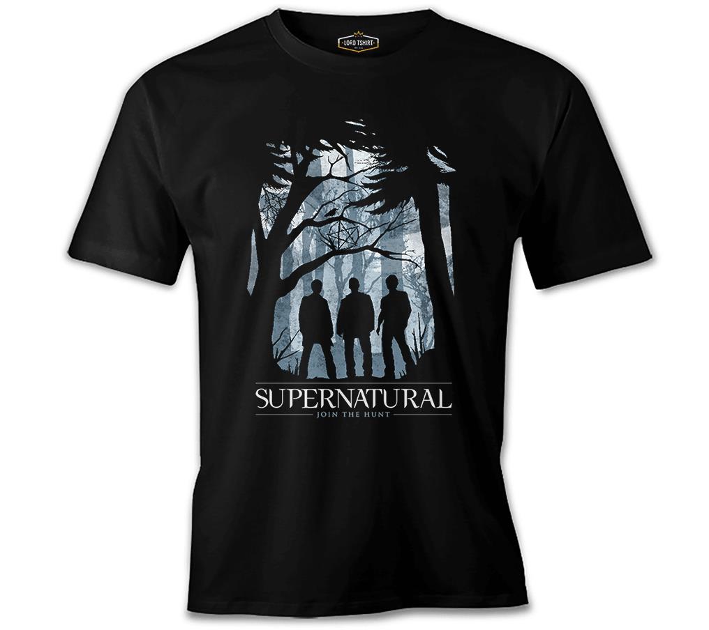 Supernatural - Join the Hunt II Siyah Erkek Tshirt