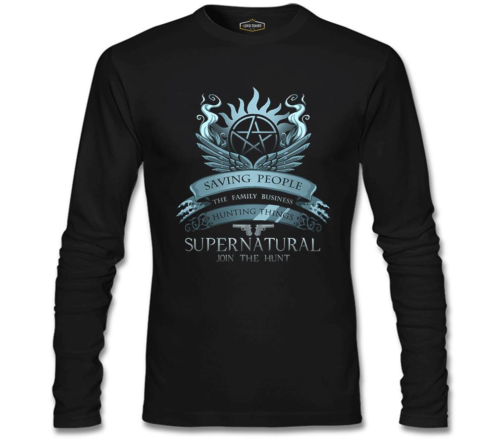 Supernatural - Join the Hunt Siyah Erkek Sweatshirt