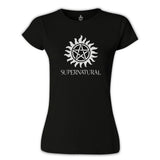 Supernatural Logo Siyah Bayan Tshirt