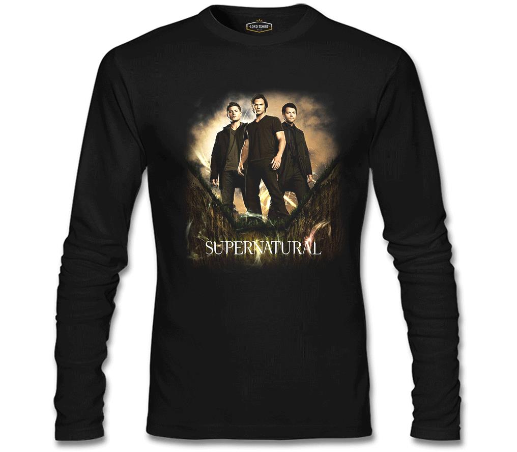 Supernatural Siyah Erkek Sweatshirt