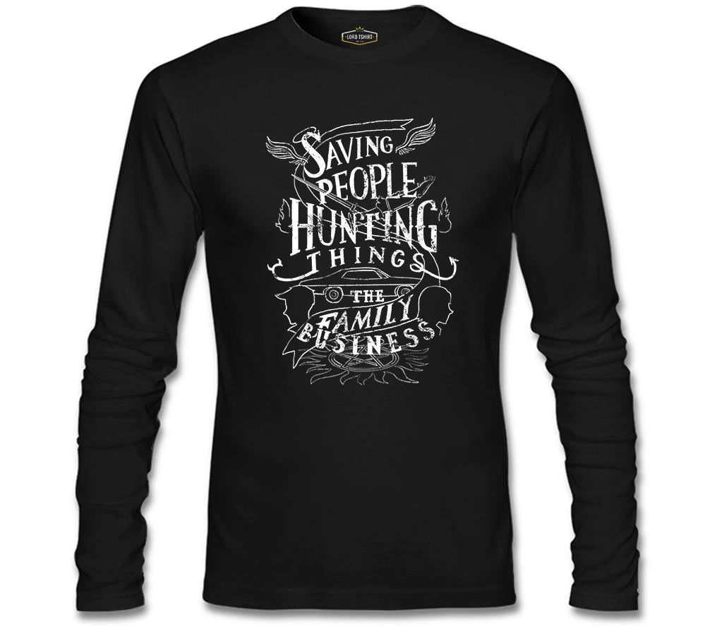 Supernatural - The Family Business Siyah Erkek Sweatshirt