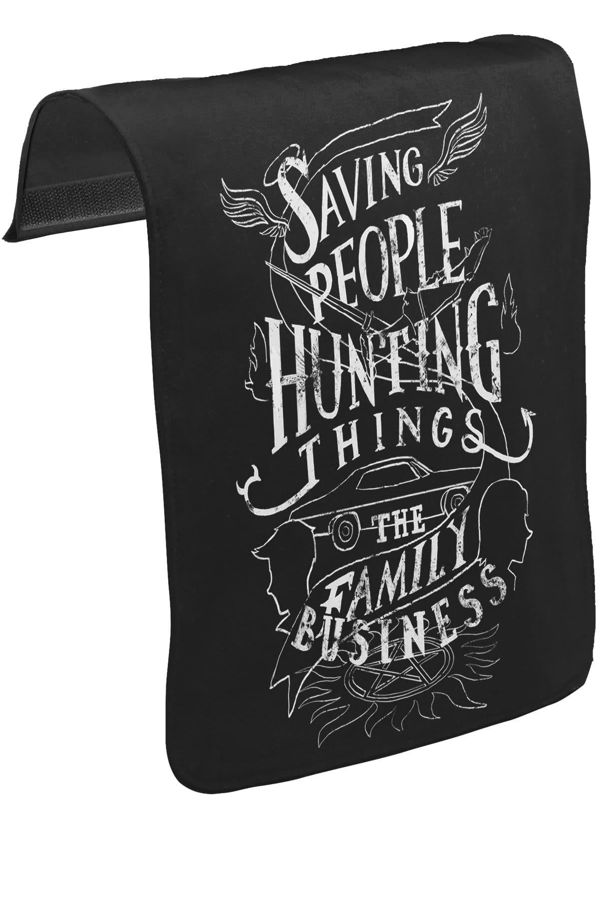 Supernatural - The Family Business Unisex Siyah Tak-Çıkar Postacı Çanta Kapağı CK-523