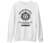 Supernatural - Winchester Bros. White Thick Sweatshirt