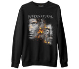Supernatural - Winchester  Siyah Erkek Kalın Sweatshirt