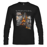 Supernatural - Winchester Siyah Erkek Sweatshirt