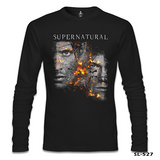 Supernatural - Winchester Siyah Erkek Sweatshirt