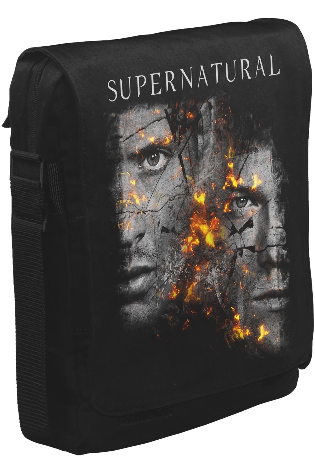 Supernatural - Winchester Unisex Siyah Postacı Çanta