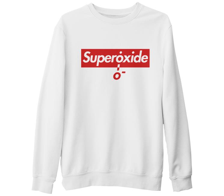 Superoxide - O Beyaz Kalın Sweatshirt
