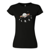 Swing Astronaut Black Women's Tshirt