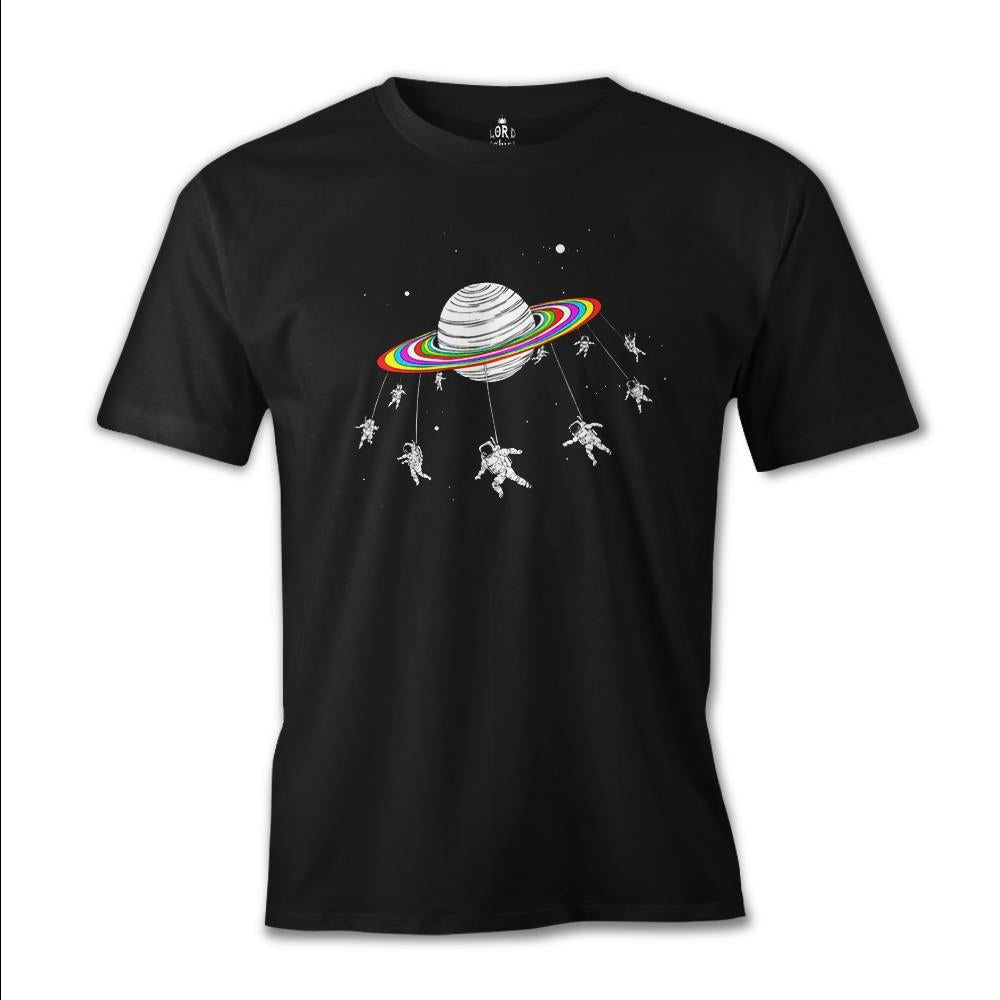 Swing Astronaut Black Men's Tshirt