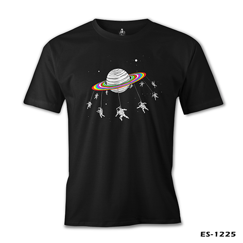 Swing Astronaut Black Men's Tshirt