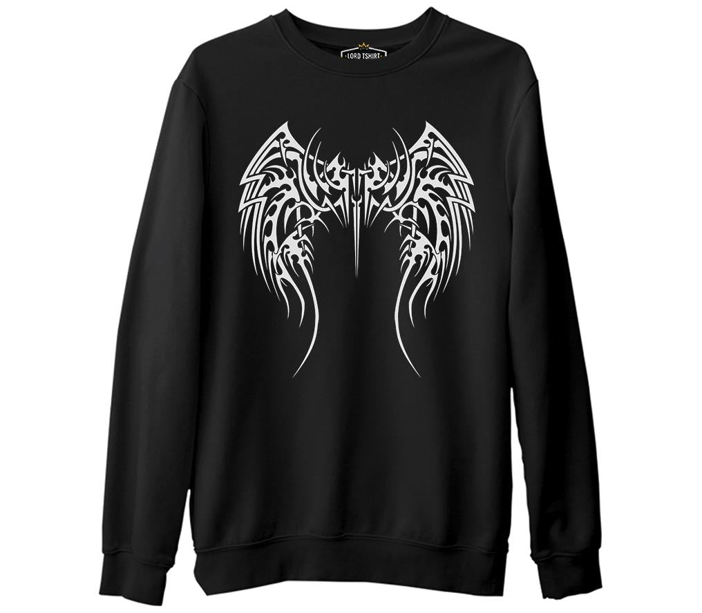 Tatoo 1  Siyah Erkek Kalın Sweatshirt