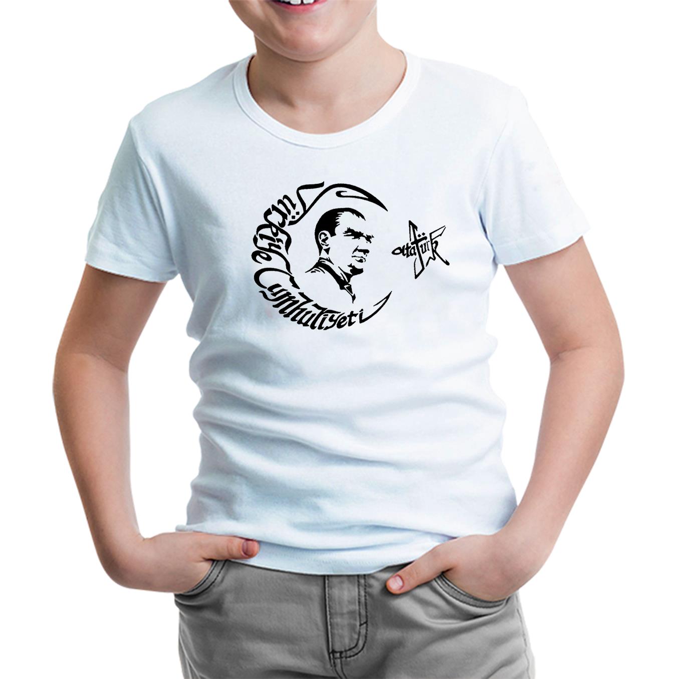 TC Atatürk Beyaz Çocuk Tshirt