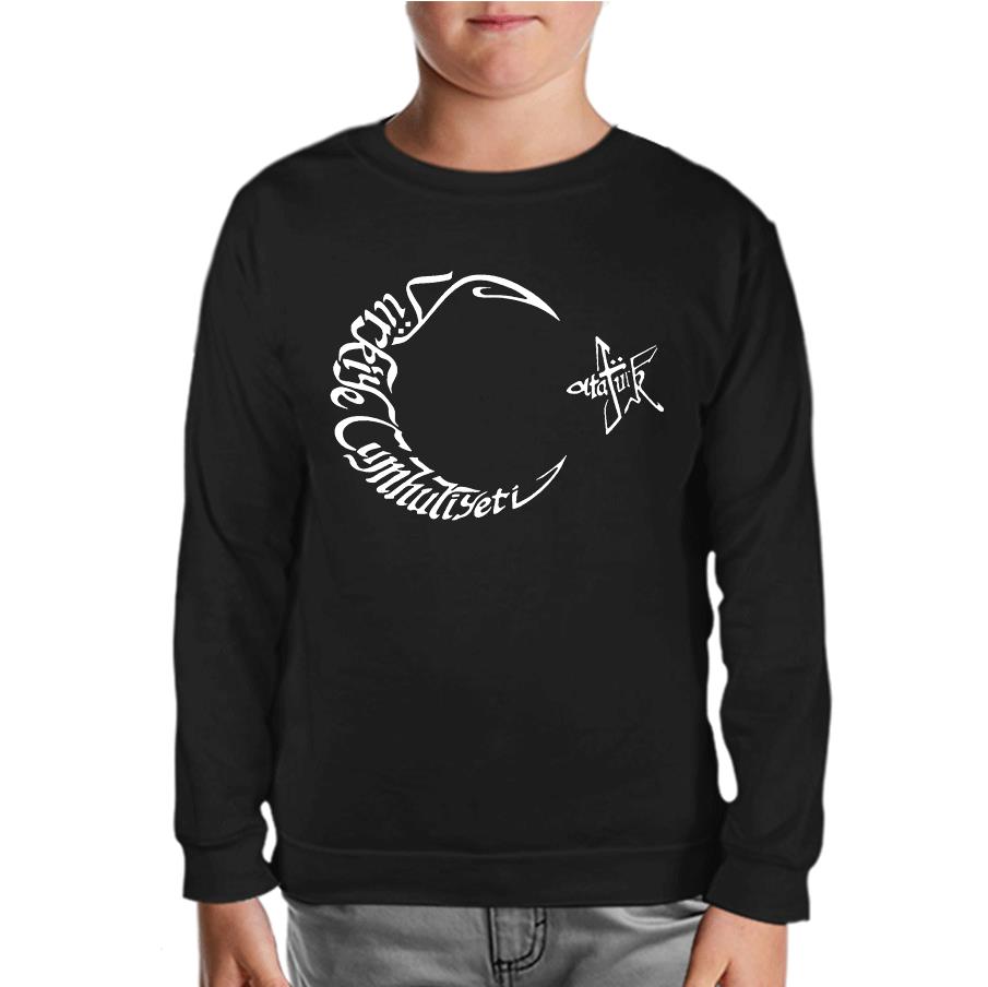 TC Atatürk Black Kids Sweatshirt