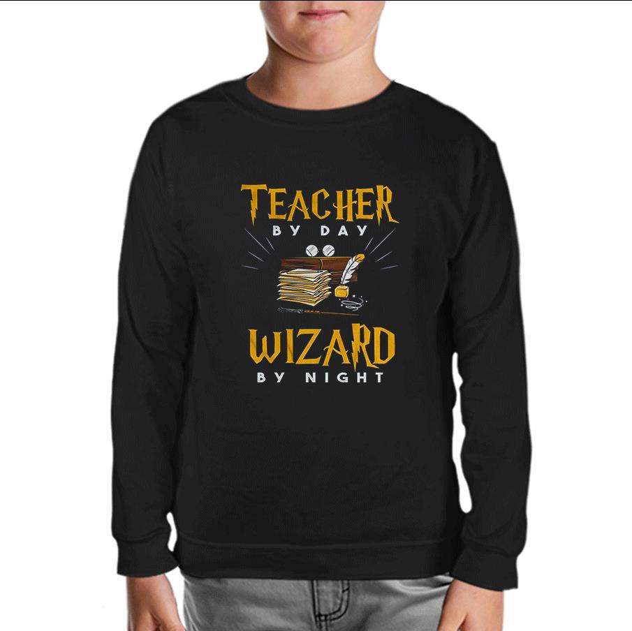 Teacher by Day Teachers' Day Black Kids Sweatshirt