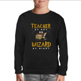 Teacher by Day Teachers' Day Black Kids Sweatshirt