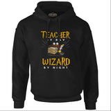 Teacher by Day Teachers' Day Black Men's Zipperless Hoodie