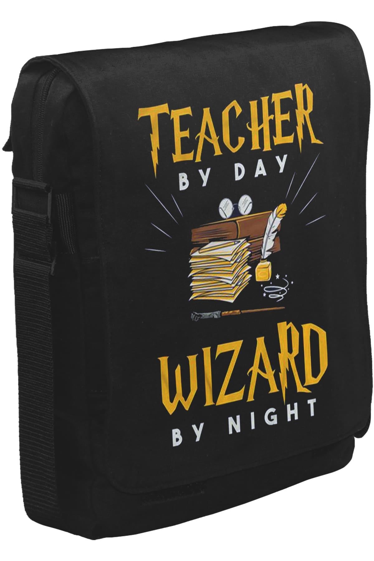 Teacher by Day Öğretmenler Günü Unisex Siyah Postacı Çanta