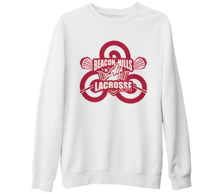 Teen Wolf - Beacon Hills Lacrosse White Thick Sweatshirt