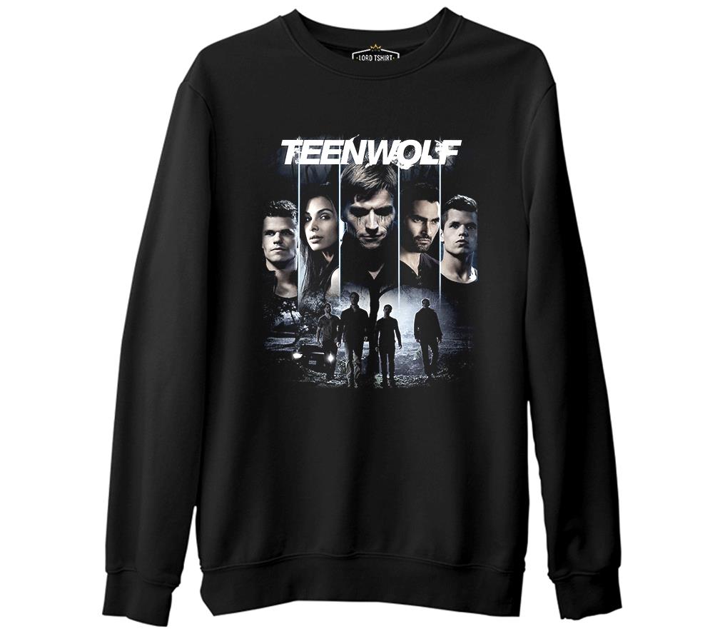 Teen Wolf  Siyah Erkek Kalın Sweatshirt