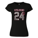 Teen Wolf - Stilinski 24 Siyah Kadın Tshirt