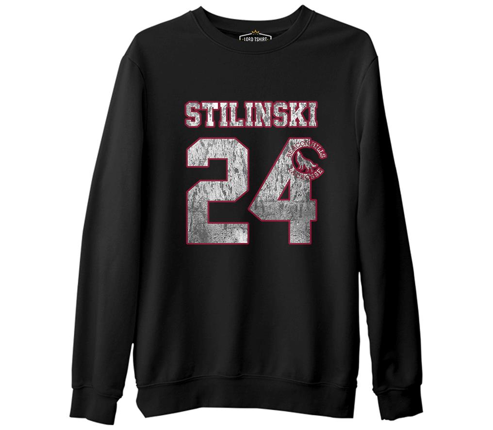 Teen Wolf - Stilinski 24  Siyah Erkek Kalın Sweatshirt