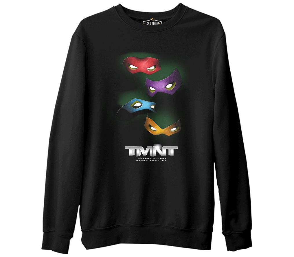 Teenage Mutant Ninja Turtles  Siyah Erkek Kalın Sweatshirt