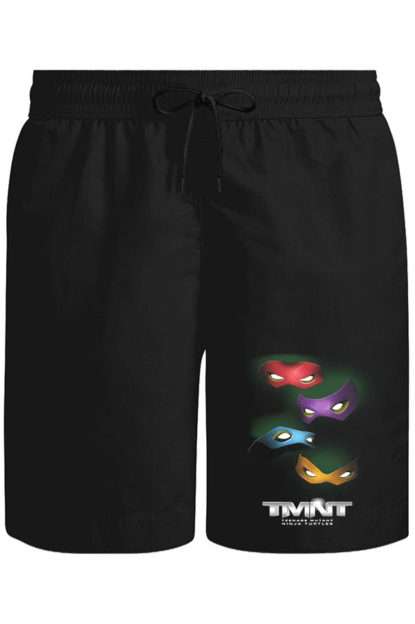 Teenage Mutant Ninja Turtles Unisex Siyah Şort