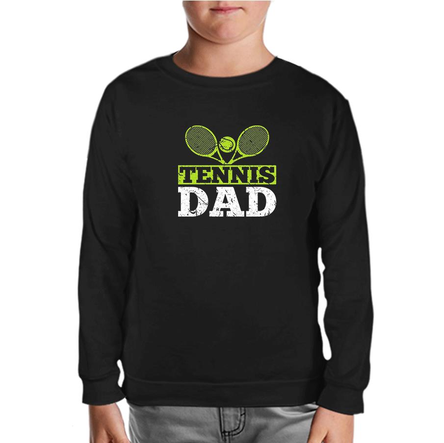 Tennis - Dad Black Kids Sweatshirt