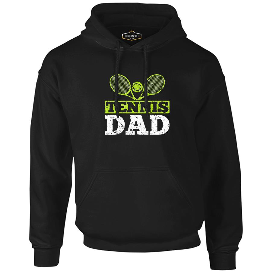Tennis - Dad Black Men's Zipperless Hoodie