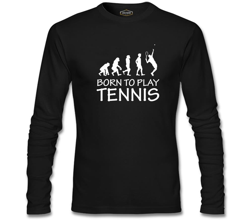 Tennis - Born to Play Black Men's Sweatshirt