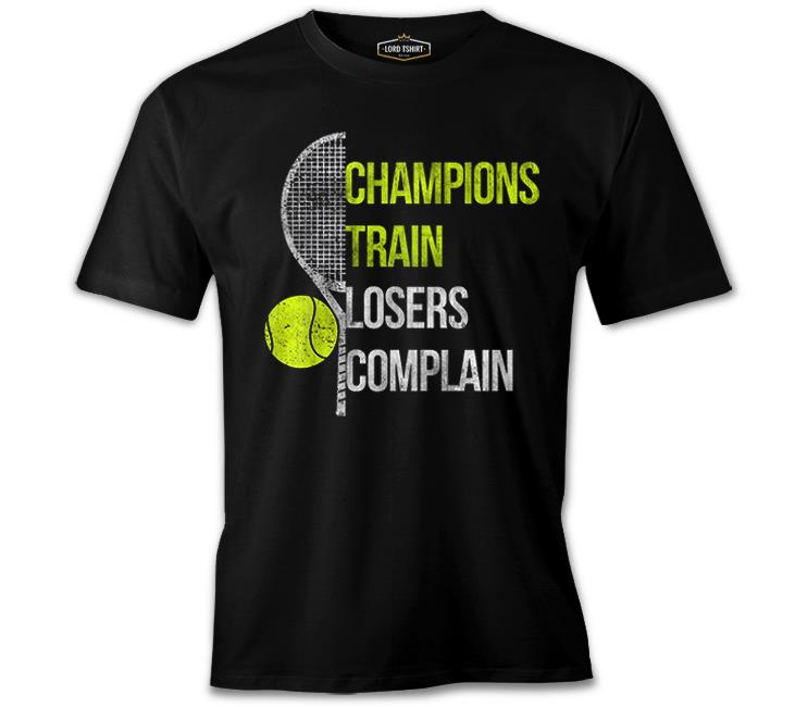 Tenis - Champions Train Siyah Erkek Tshirt