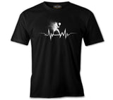 Tennis- Heartbeat Game Black Men's Tshirt