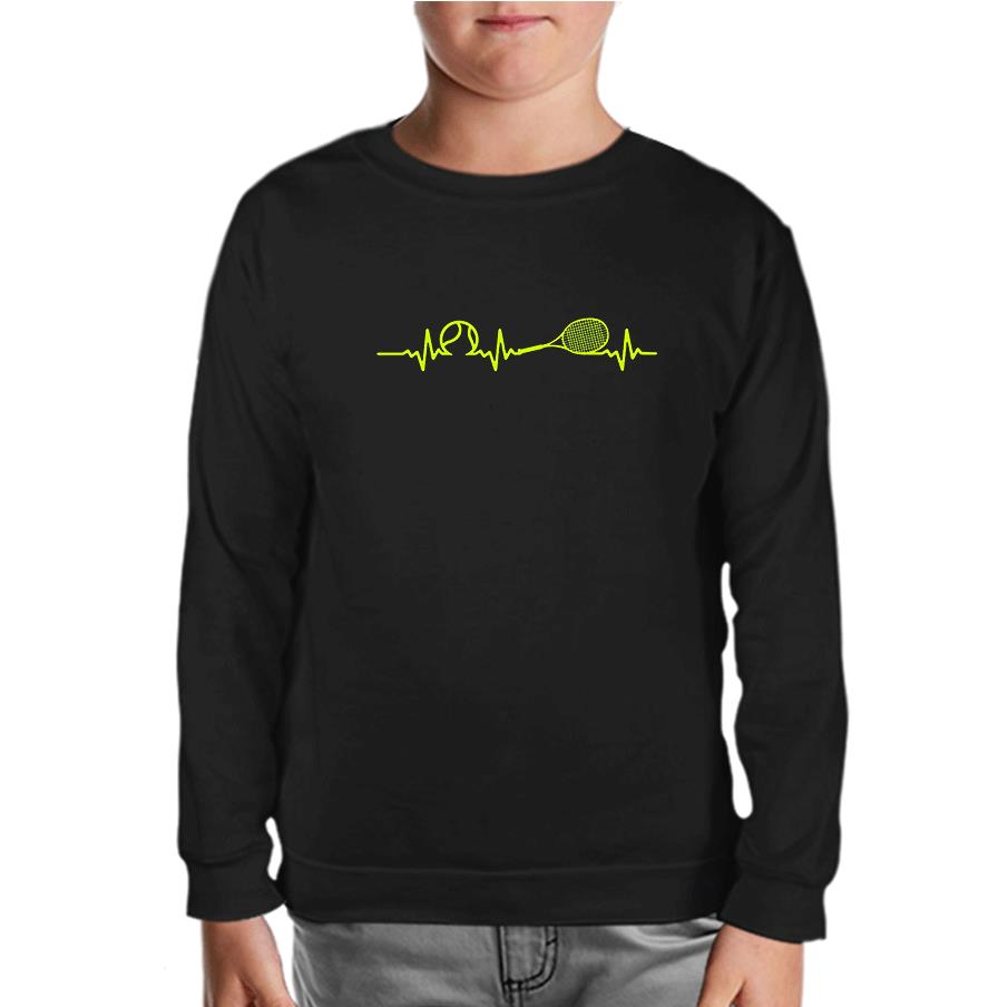 Tennis - Heartbeat Black Kids Sweatshirt