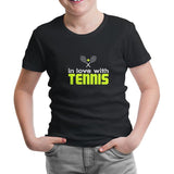 Tenis - In Love With Siyah Çocuk Tshirt
