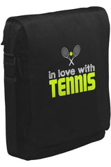 Tenis - In Love With Unisex Siyah Postacı Çanta