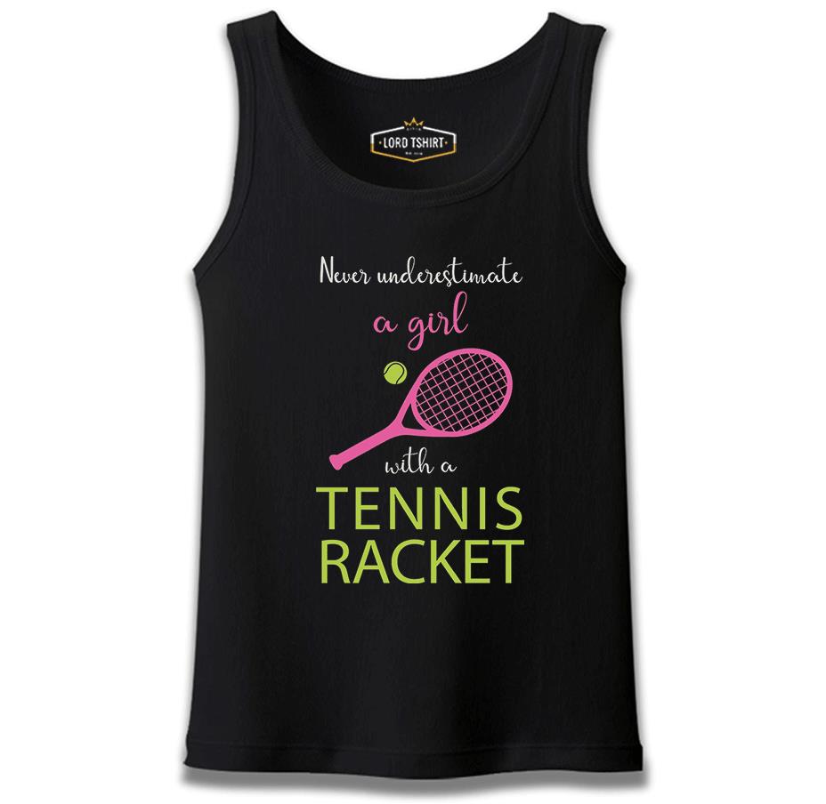 Tennis - Girl Pink Racket Black Boy Athlete