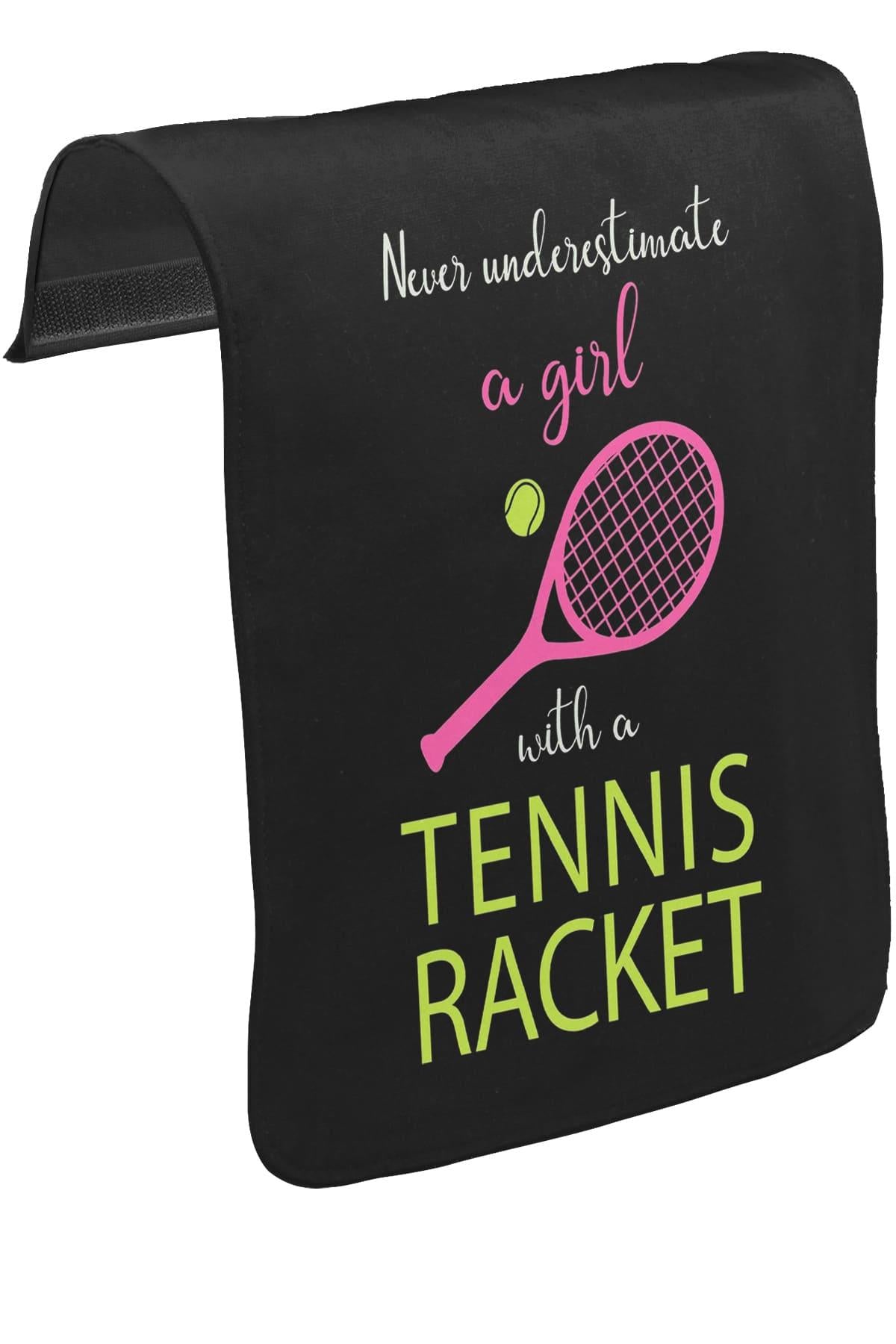 Tennis - Girl Pink Racket Unisex Black Removable Messenger Bag Cover CK-1730 