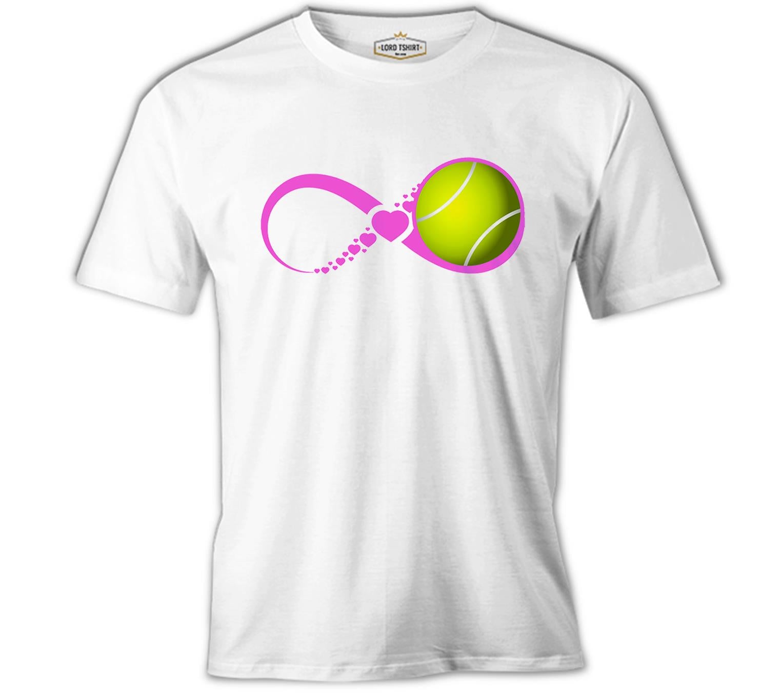 Tenis - Love Beyaz Erkek Tshirt