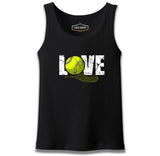 Tennis - Love Racquet and Ball Black Male Athlete