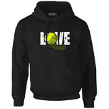 Tennis - Love Racquet and Ball Black Men's Zipperless Hoodie
