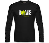 Tennis - Love Racket and Ball Black Men's Sweatshirt