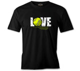 Tennis - Love Racquet and Ball Black Men's Tshirt