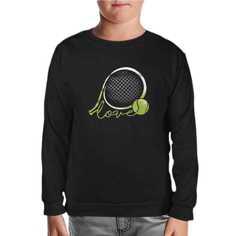 Tennis - Love the Ball Black Kids Sweatshirt