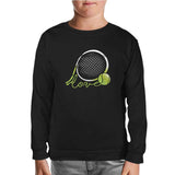 Tennis - Love the Ball Black Kids Sweatshirt