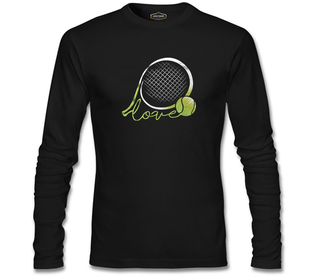 Tennis - Love the Ball Black Men's Sweatshirt