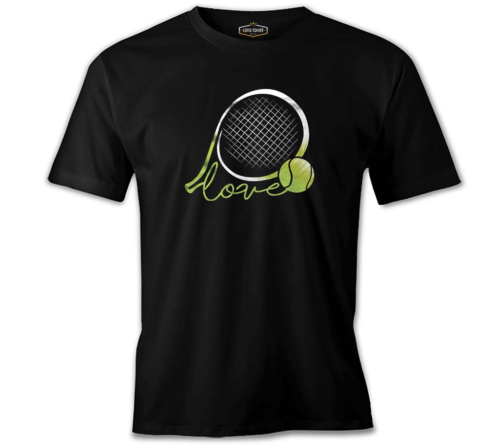 Tennis - Love the Ball Black Men's Tshirt