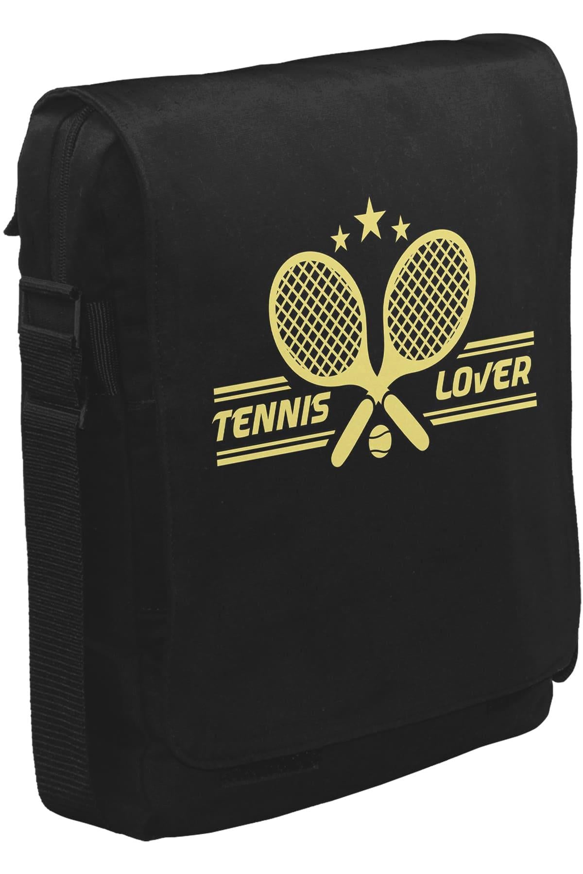 Tenis - Lover Unisex Siyah Postacı Çanta