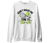 Tenis - Net Beyaz Erkek Kalın Sweatshirt